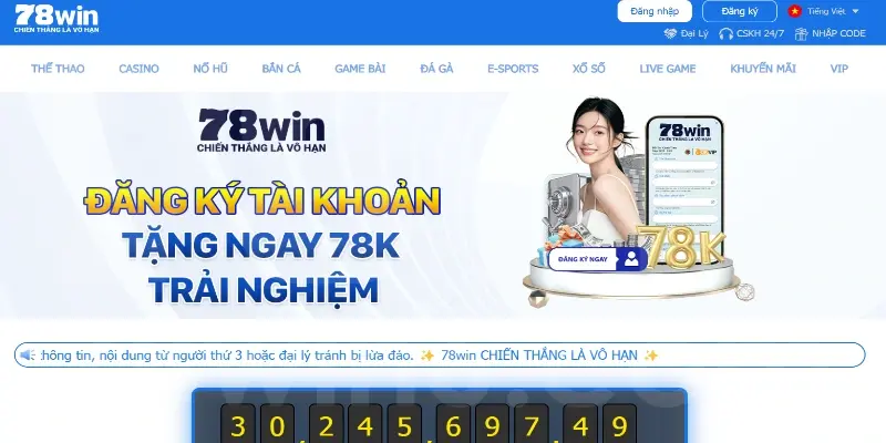 Hướng dẫn đăng ký 78Win